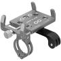 Bike & Motorcycle Phone Mount Aluminium Bicycle Handlebar Phone Holder with Action Camera Mount Compatible with GoPro Camera Models,Compatible with iPhone 11 Pro Max Galaxy S20 (Gray)