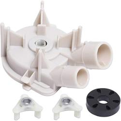 Ultra Durable 3363394 & 285753A Washer Drain Pump With Washer Motor Coupling Kit by Blue Stars - Exact Fit for Whirlpool Kenmore Washers - Replaces 3352492 3348215 3348014 3363394 3348015 WP3363394