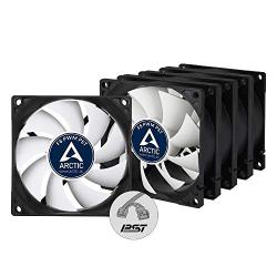 ARCTIC F8 PWM PST (5 Pack) - 80 mm PWM PST Case Fan with PWM Sharing Technology (PST), Very Quiet Motor, Computer, Fan Speed: 300-2000 RPM - Black/White