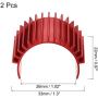 MECCANIXITY Motor Heat Sink Cooling Fins Aluminum 26mm Dia Purple Red for 370 380 Motor 2pcs