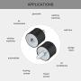uxcell M10 Male Female Rubber Mounts, Shock Absorber, for Motor Generator Compressor Garage Reverse Osmosis Pump Impact Air Generator Car Bobbins, D40mmxH30mm 2pcs