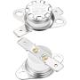 uxcell KSD301 Thermostat 250°C/482°F 10A Normally Closed N.C Adjust Snap Disc Temperature Switch for Microwave,Oven,Coffee Maker 2pcs