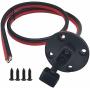 Halokny 10AWG Solar SAE Socket sidewall Port, 2 Feet SAE Solar Quick Connect Panel Flush Mount Plug Cable, Weatherproof SAE Extension Cable, with 4 Screws, for Automobile and Solar Panel