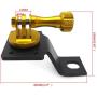 HTTMT- Motorcycle Rearview Mirror Camera Mount Bracket Holder Compatible With GoPro Hero 7/6/5/4 In Gold 8 Colors Available [P/N: GZSP-SP-015]