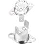 uxcell KSD301 Thermostat 195°C/383°F 10A Normally Closed N.C Adjust Snap Disc Temperature Switch 2pcs