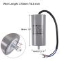 uxcell CBB60 Run Capacitor 30uF 450V AC 2 Wires 50/60Hz Cylinder 96x45mm with Terminal, M8 Fixing Stud for Air Compressor Water Pump Motor