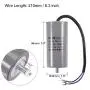 uxcell CBB60 Run Capacitor 30uF 450V AC 2 Wires 50/60Hz Cylinder 96x45mm with Terminal, M8 Fixing Stud for Air Compressor Water Pump Motor