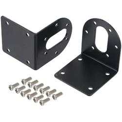 MECCANIXITY Motor Mounting Bracket Motor Holder 41x40x45mm Black with Screws for Motor 6 Pack