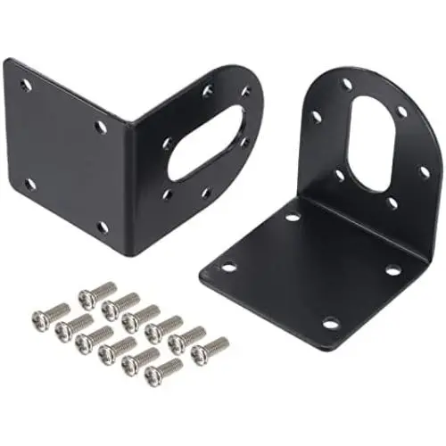 MECCANIXITY Motor Mounting Bracket Motor Holder 41x40x45mm Black with Screws for Motor 6 Pack