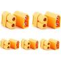 MEIRIYFA XT60 Connectors,XT-60 Male Female Bullet Connectors for Remote Control Lithium Polymer Battery Power Plug Motor(5pcs Male+5pcs Female)