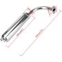 FVRITO Chrome Exhaust Muffler Pipe and gasket nut kit for 2 stroke 49cc 60cc 66cc 80cc Engines Gas Motorized Bicycle Motor Bikes Silver