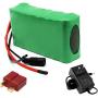 Wnicek 24V 6Ah E-Bike Lithium Battery 7S 2P 6000mAh Lithium-ion Battery Pack Suitable for 200W 250W 350W 500W Motor with Charger for Electric Scooter Electric Go-Kart Power Tools