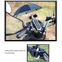 ihreesy Motorcycle Cell Phone Umbrella,Waterproof Mini Handlebar Cell Phone Holder Sun Shade Umbrella Portable Phone Holder Umbrella for Outdoor,Dark Blue