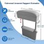 R RUIYA Armrest Box Protector for Universal Auto Car Center Console Armrest Extender General motocars Elbow & Forearm Wrist Rest Support Adjustable Height Comfort Pads (Grey)