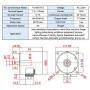 BEMONOC 60KTYZ AC Motor Low Speed 10 RPM 14W 220V 50HZ/60HZ AC Synchronous Motor CW/CCW