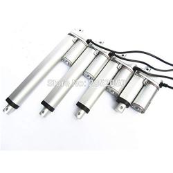 Ochoos Electric Linear Actuator 12v 100mm Stroke 1500N DC Motor Linear Motion Controller with Limit Switch XJ-TGZ-U2