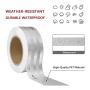 Reflective Tape White Silver 1InX50Ft DOT-C2 Outdoor Waterproof Conspicuity Safety Tape Trailer Self Adhesive Warning Caution Reflector Tapes for Cars Clothing Bikes Helmets Motorcycle