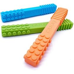 Sensory Chew Stick Toys (3 Pack) - Designed for ADHD, Autism, SPD, Oral Motor Stimulation, Special Needs - Extra Tough Sensory Oral Motor Chew Tool for Aggressive Chewer (for 0-12 Year Old Kids))