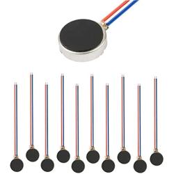 Norgail 10PCS 10mmx3mm Mini Vibration Motors DC 3V 12000rpm Flat Coin Button-Type Micro DC Vibrating Motor for Mobile Cell Phone Pager Tablet Household Appliances