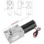 Moteur à engrenage en forme d'évent 12V DC 200RPM, arbre femelle 8mm, réduction turbine à couple élevé. Moteur à engrenage en forme d'évent 12V DC 200RPM, arbre femelle 8mm, réduction turbine à couple élevé.
