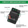 AUTOPTIM 100 Amp Circuit Breaker - Trolling with Manual Reset Car Marine Trolling Motors Boat ATV, Manual Power Protect for Audio System Fuse 12-48V Waterproof