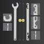 Orion Motor Tech Fan Clutch Wrench Set Compatible with BMW E34 E36 E39 E46 E90, 2pc Water Pump Removal Tool Kit with 32mm Fan Clutch Nut Wrench and 37cm Water Pump Pulley Holder for German Engines
