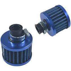 Miaowa 2PCS 12mm Mini Universal Blue Motor Cone Cold Clean Air Intake Filter Turbo Vent Breather