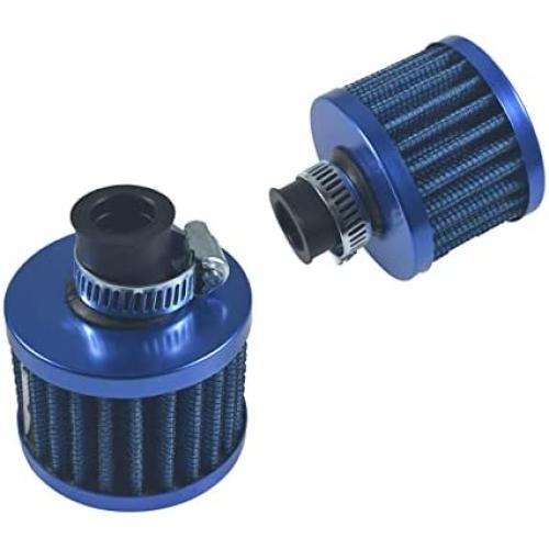 Miaowa 2PCS 12mm Mini Universal Blue Motor Cone Cold Clean Air Intake Filter Turbo Vent Breather