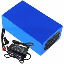 36V 20Ah E-Bike Lithium Ion Battery Pack, Rechargeable Replacement Battery, for 100W-500W Motors, Comes with 42V Charger Built-in BMS