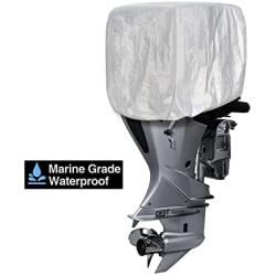 kayme Outboard Motor Cover Waterproof Sunproof, 4Layers Heavy Duty Motor Hood Cover