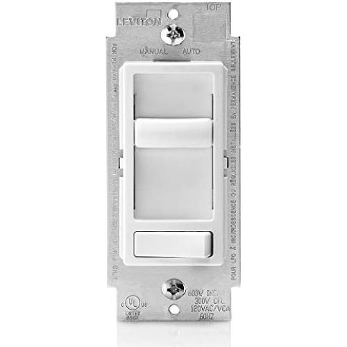 Leviton 661F-10W 1.5 Amp SureSlide Single-Pole or 3-Way Quiet Fan Control, White
