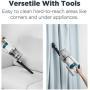 Eureka LED Headlights, Efficient Cleaning with Powerful Motor Lightweight Cordless Vacuum Cleaner, Convenient Stick and Handheld Vac, Flex Blue