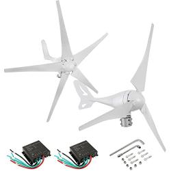 Dyna-Living Bundle 500W DC 12V 5 Blades, 400W DC 12V 3 Blades Wind Turbine Generator Kit with Charge Controller