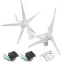 Dyna-Living Bundle 500W DC 12V 5 Blades, 400W DC 12V 3 Blades Wind Turbine Generator Kit with Charge Controller