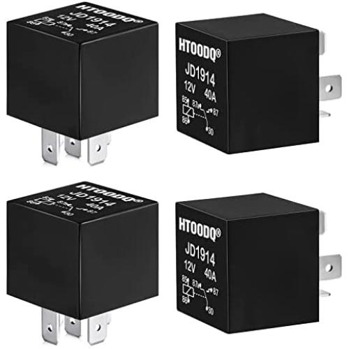 4 Packs Power Trim and Tilt Relay Automotive Relay 584416 586224 Replacement for Car Boat Outboard Motor, 30Amp, 12V