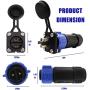 Trolling Motor Plug Receptacle Set,Trolling Motor Plug,12V 24V 36V 48V Waterproof Marine Boat DC Power Connector for Trolling Motor,Down Rigger,Fishing Reel,for Freshwater and Saltwater
