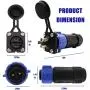Trolling Motor Plug Receptacle Set,Trolling Motor Plug,12V 24V 36V 48V Waterproof Marine Boat DC Power Connector for Trolling Motor,Down Rigger,Fishing Reel,for Freshwater and Saltwater