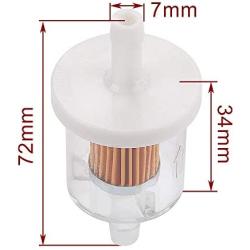 AloneGoer 6pcs 40 Micron 49019-0027 Fuel Filter Compatible with Kawasaki FX481V FX541V FX600V FX651V FX691V FX730V FX751V FX801V FX850V FX921V FX1000V 49019-0014 49019-7001 for 1/4 Inline