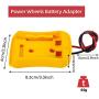 Power Wheels Adaptor for Dewalt 20V Battery Dock Power Connector 12 Gauge Robotics