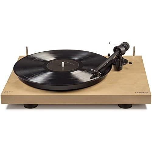 Crosley C10A-NA Hardwood Turntable with Low Vibration Synchronous Motor, Natural