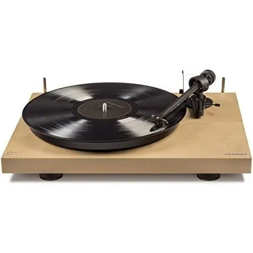 Crosley C10A-NA Hardwood Turntable with Low Vibration Synchronous Motor, Natural