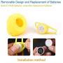 JEYODA Yellow Duck Car Duck Decoration with Helmet Broken Wind Small Yellow Duck Road Bike Motor Helmet Riding Cycling Accessories 1pc (Yellow 2)