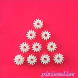 Ochoos 10pcs K024Y Mini Plastic 122A Motor Shaft Gear Sets 12 Tooth 2mm Hole Diameter DIY Helicopter Robot Toys On Sale