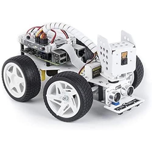 SunFounder Raspberry Pi Smart Video Robot Car Kit for Raspberry Pi, Python/Blockly (Like Scratch), Web Control, Line Tracking, Raspberry Pi Robot Kits for Teens and Adults (Raspberry Pi NOT Included)