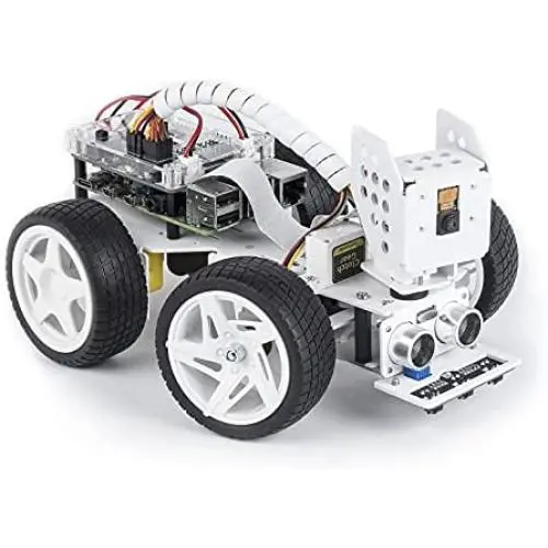 Kit Robot Vidéo Intelligent Raspberry Pi SunFounder pour Raspberry Pi, Python/Blockly (Comme Scratch), Contrôle Web, Suivi de Lignes, Kits de Robotique Raspberry Pi pour Adolescents et Adultes (Raspberry Pi Non Inclus) Kit Robot Vidéo Intelligent Raspberry Pi SunFounder pour Raspberry Pi, Python/Blockly (Comme Scratch), Contrôle Web, Suivi de Lignes, Kits de Robotique Raspberry Pi pour Adolescents et Adultes (Raspberry Pi Non Inclus)
