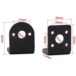 JIUWU 6pcs 25mm DC Gearbox Motor Bracket, Gear Reduction Motor Holder, High-hardness Metal Gear Motor Fixed Seat, Anti-rust Motor Mount Bracket