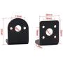JIUWU 6pcs 25mm DC Gearbox Motor Bracket, Gear Reduction Motor Holder, High-hardness Metal Gear Motor Fixed Seat, Anti-rust Motor Mount Bracket