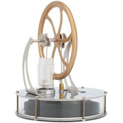 Eioflia Motor Steam Heat,Low Temperature Stirling Engine, Motor Model Cool No Steam Education Model Toy Kits Gold