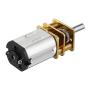 uxcell Micro Speed Reduction Motor DC 3V 15RPM with Full Metal Gearbox 0.15A Electric Gear Box Motor with 2 Terminals for DIY RC