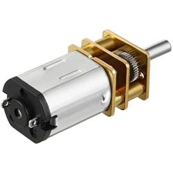 uxcell Micro Speed Reduction Motor DC 12V 66RPM with Full Metal Gearbox 0.18A Electric Gear Box Motor with 2 Terminals for DIY RC